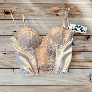 Pink Corset Top Medium Urban Outfitters